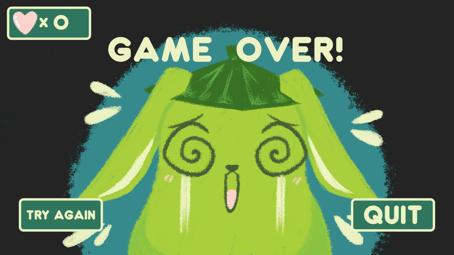 Slime Maze Pro Game Over Screen