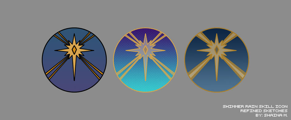 Shimmer Rain Refined Sketches